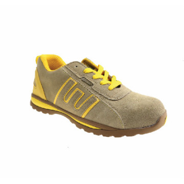 Fashion Style Suede Upper Steel Toe And Anti Puncture Protective Men Safety Shoes